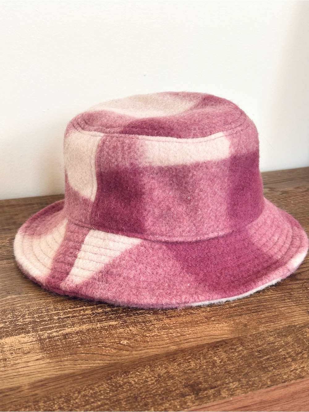 Madewell Pink Two-Tone Patterned Bucket Hat